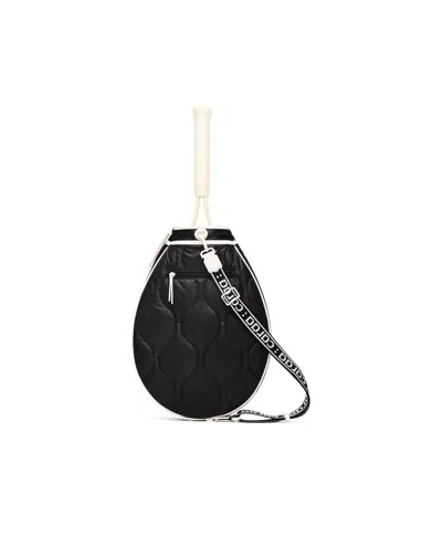 Caraa Tennis Quilted Sling Handbag In Black