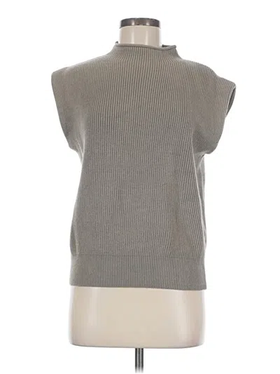 Pre-owned Caracilia Sleeveless Top Gray Turtleneck Tops
