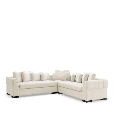 Caracole 3 Piece Edge Sectional In Ivory