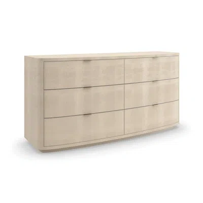 Caracole 6 Drawer 68" W Solid Wood Double Dresser In Ivory