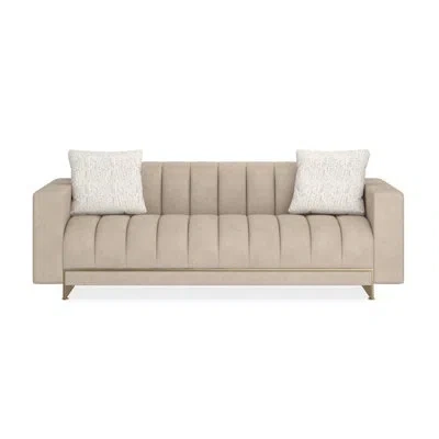 Caracole 84 Well Balanced Sofa In Tan