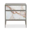 Caracole A Perfect Gem Nightstand In Brushed Nickel Finish