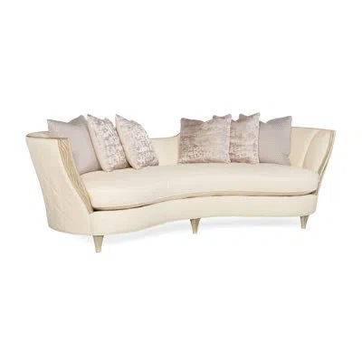Caracole Adela 105" Flared Arm Curved Sofa In Neutral