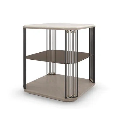 Caracole Alloy End Table In Beige