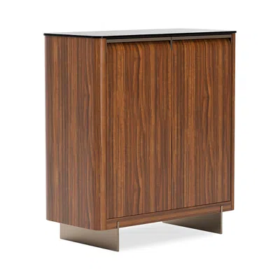 Caracole Altura Glass Top Hall Chest In Brown