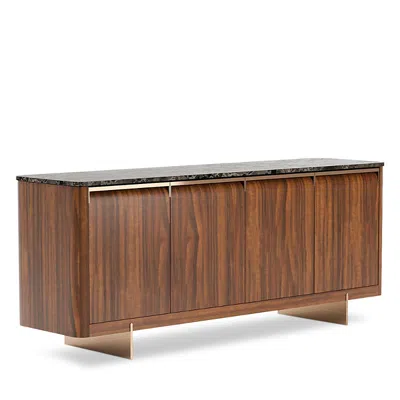 Caracole Altura Glass Top Sideboard In Brown