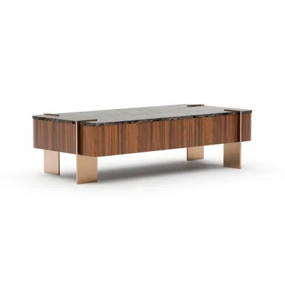 Caracole Altura Rec Stone Top Cocktail Tbl In Brown