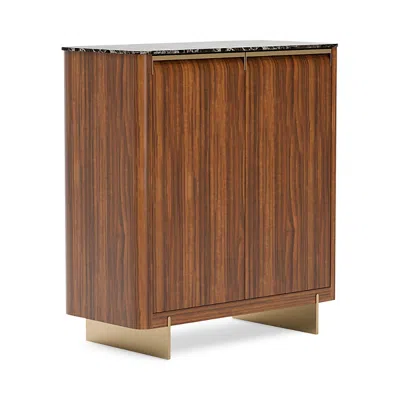Caracole Altura Stone Top Hall Chest In Brown