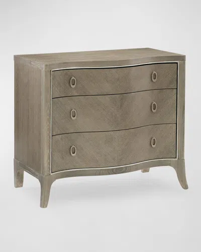 Caracole Avondale Nightstand In Linen, Soft Silver 