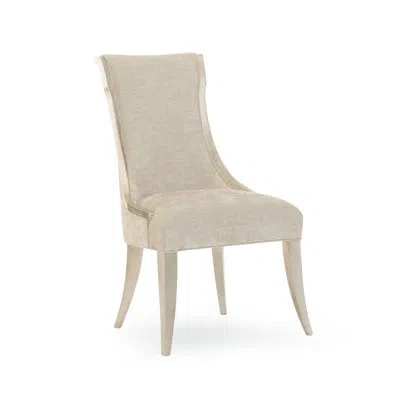 Caracole Avondale Upholstered Dining Chair In Soft Silver;soft Silver