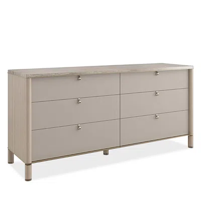 Caracole Balance 6 Drawer Dresser In Tan