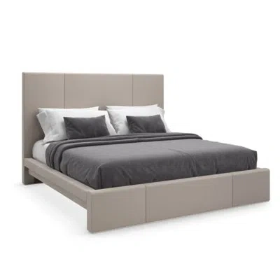Caracole Balance Upholstered Bed In Putty,ecru