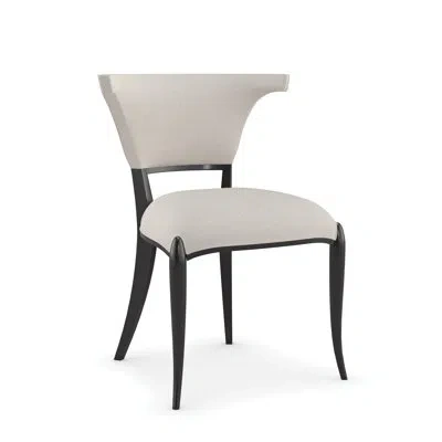 Caracole Be My Guest Upholstered Dining Chair In Black