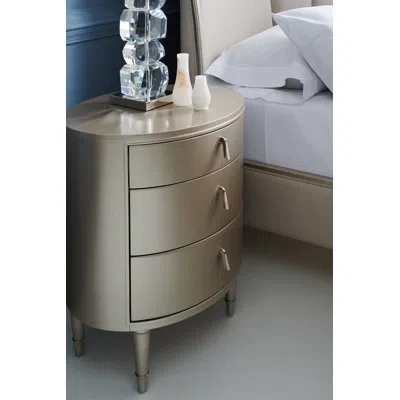 Caracole Bedside Beauty 3 - Drawer Nightstand In Silver