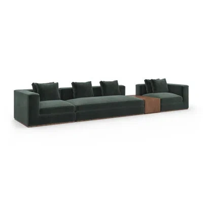 Caracole Bello 4 - Piece Upholstered Sectional In Green