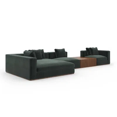 Caracole Bello 4 - Piece Upholstered Sectional In Green