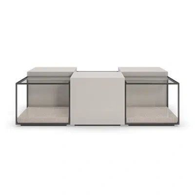 Caracole Block Square Coffee Table In Clear