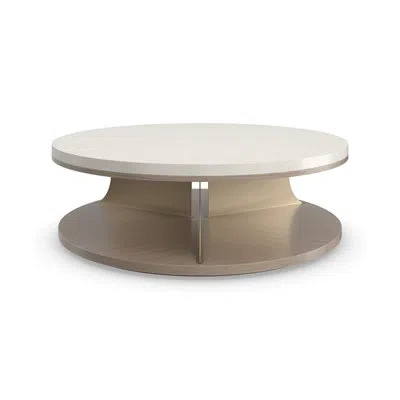 Caracole Braces Cocktail Table In Ivory Craze