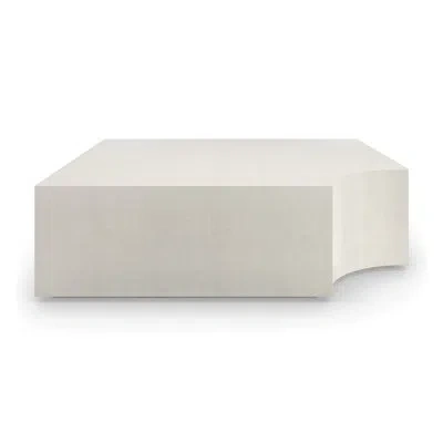 Caracole Buttoned Up Cocktail Table In Ivory Craze