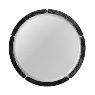 Caracole Cabochon Mirror In Gold,black