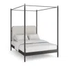 Caracole Campaign Bed With Canopy, Queen In Brown
