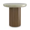 Caracole Cape Verde Accent Table In Walnut/green