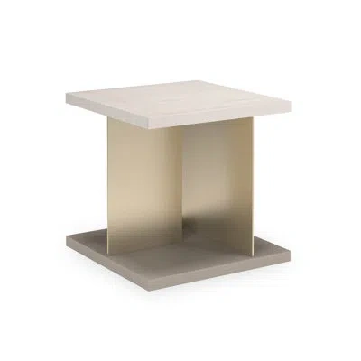 Caracole Cape Verde Stone Top End Table In Cream