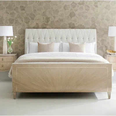 Caracole Classic Diamond Jubilee Upholstered Sleigh Bed