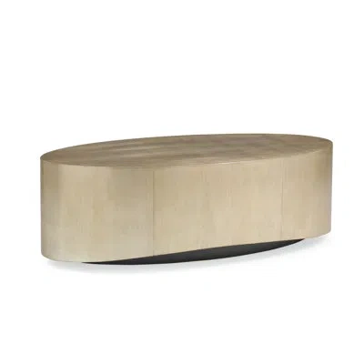 Caracole Come Oval Here Oval Coffee Table In Gold