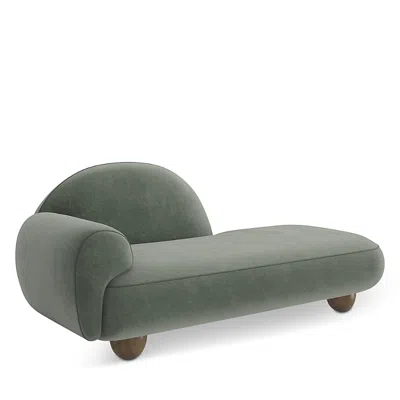 Caracole Cypress Fabric Chaise In Green