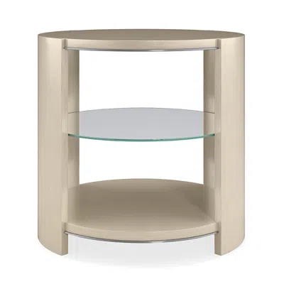 Caracole Da Vita Round End Table In Thunder