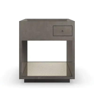 Caracole Dark Matter End Table In Twilight Frost