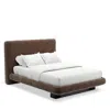 Caracole Dark Overlap Upholstered Bed, Queen In Multi