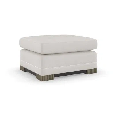 Caracole Deep Retreat Rectangle Ottoman In Light Gray