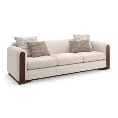 Caracole Dimitri 102" Upholstered Sofa In Eggshell