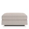 Caracole Et Viola Ottoman In Simply Black/textured Beige