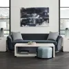 Caracole Expressions Faceted Shelter Sofa In Slate Blue
