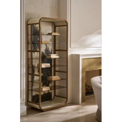 Caracole Fairmont In Toasted Sycamore,ivory Parchment,brushed Gold,almond Milk