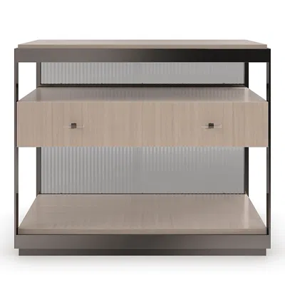 Caracole Falling Waters End Table In Woodland Gray