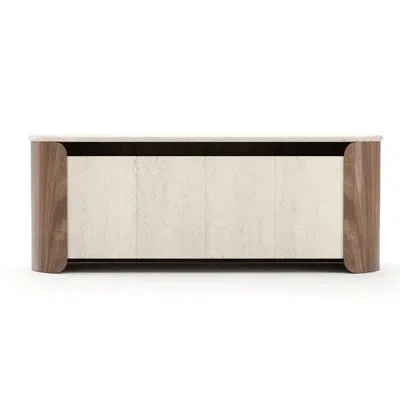 Caracole Fleur Open Sideboard In Brown;white