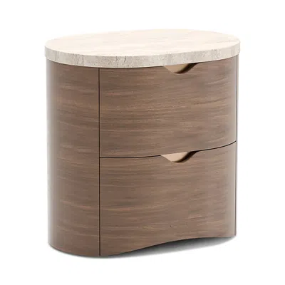 Caracole Fleur Small Nightstand In Animal Print
