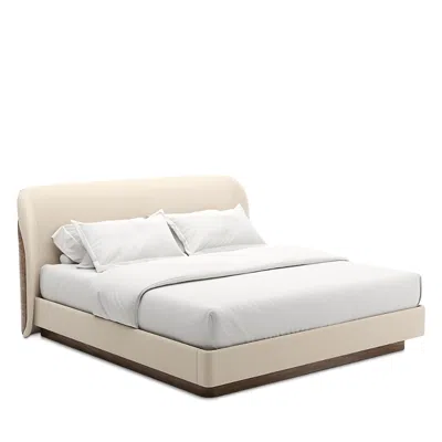 Caracole Fleur Upholstered Bed, King In Neutral
