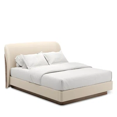 Caracole Fleur Upholstered Bed, Queen In Neutral