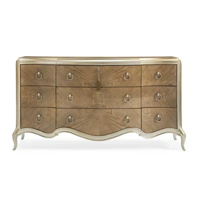 Caracole Fontainebleau 9 Drawer Dresser In Brown;champagne Mist