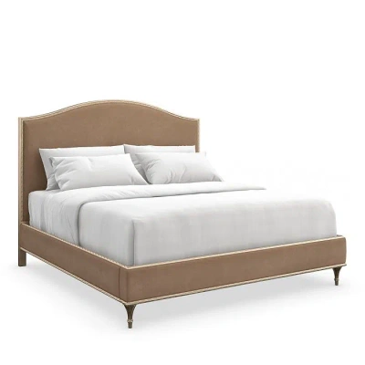 Caracole Fontainebleau Platform Bed, King In Tan