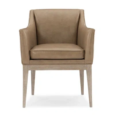 Caracole Free And Easy Upholstered Arm Chair In Ash Driftwood
