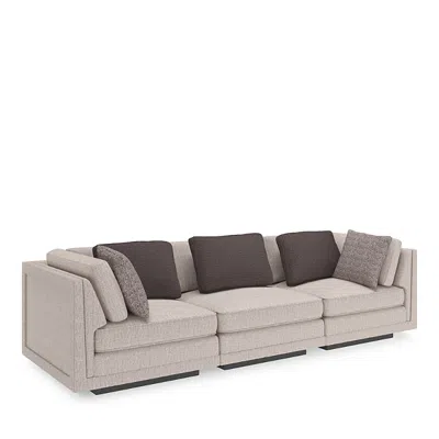Caracole Fusion 3 Piece Sectional In Black/beige