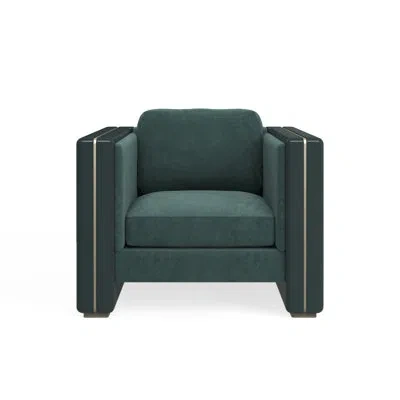 Caracole Gelee Cal117 Compliant 39'' Wide Armchair In Green,green Polyester