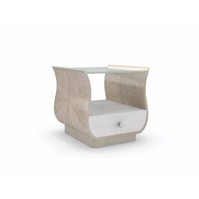 Caracole Glass Floor Shelf End Table With Storage In Clear