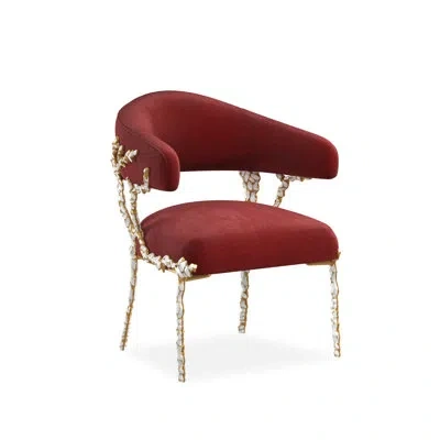 Caracole Glimmer Of Hope Barrel Chair In Red